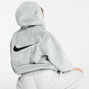 Nike Mint Green Faux Fur Hoodie